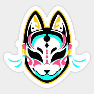 Cat Oni Mask Sticker